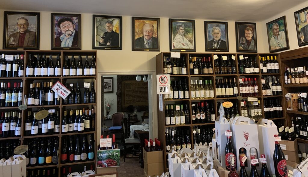 Wine shop in Eger.